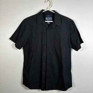American Rag Black Short Sleeve Button Up Shirt